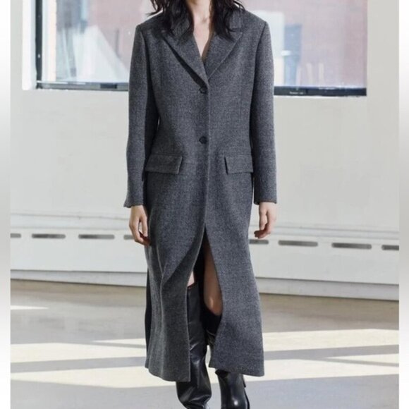 ZARA WOMAN ZW COLLECTION Combined Wool Coat - Picture 2 of 13